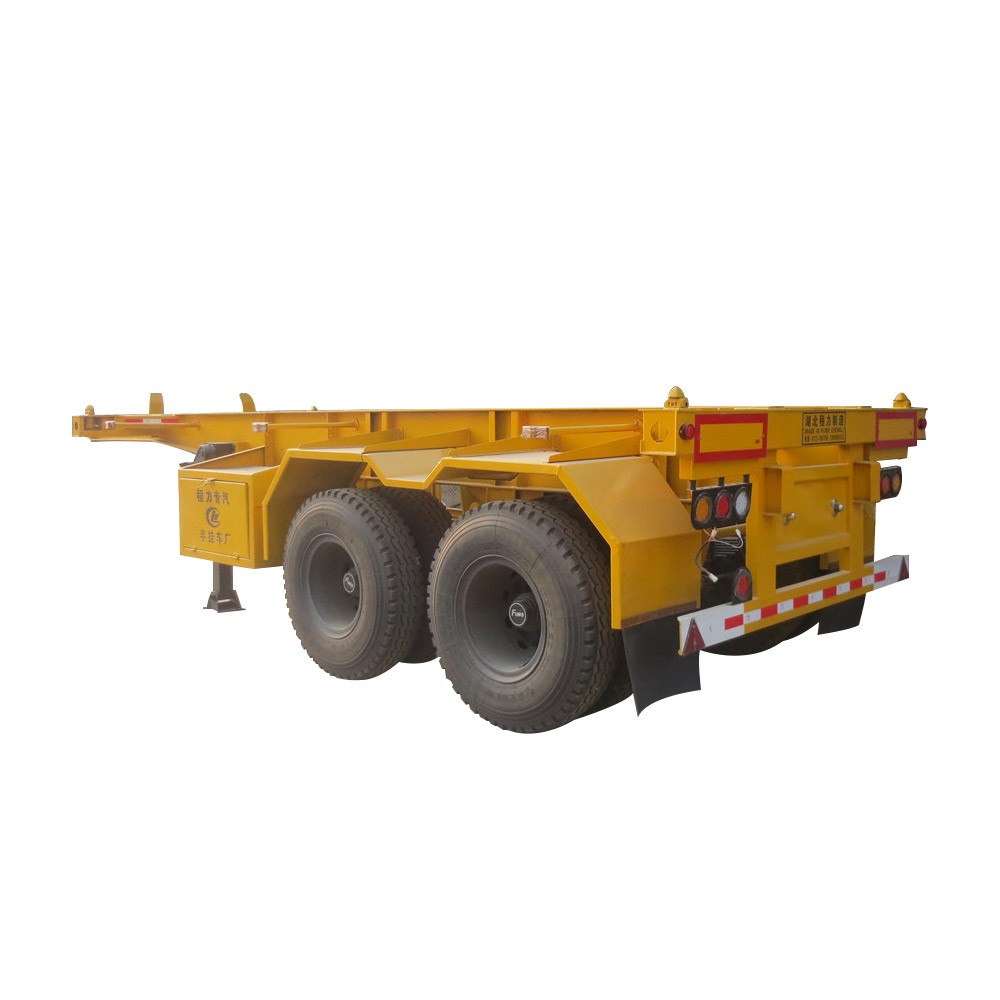 نیم تریلر کانتینر 2 Axle ISO 20 Feets Skeleton