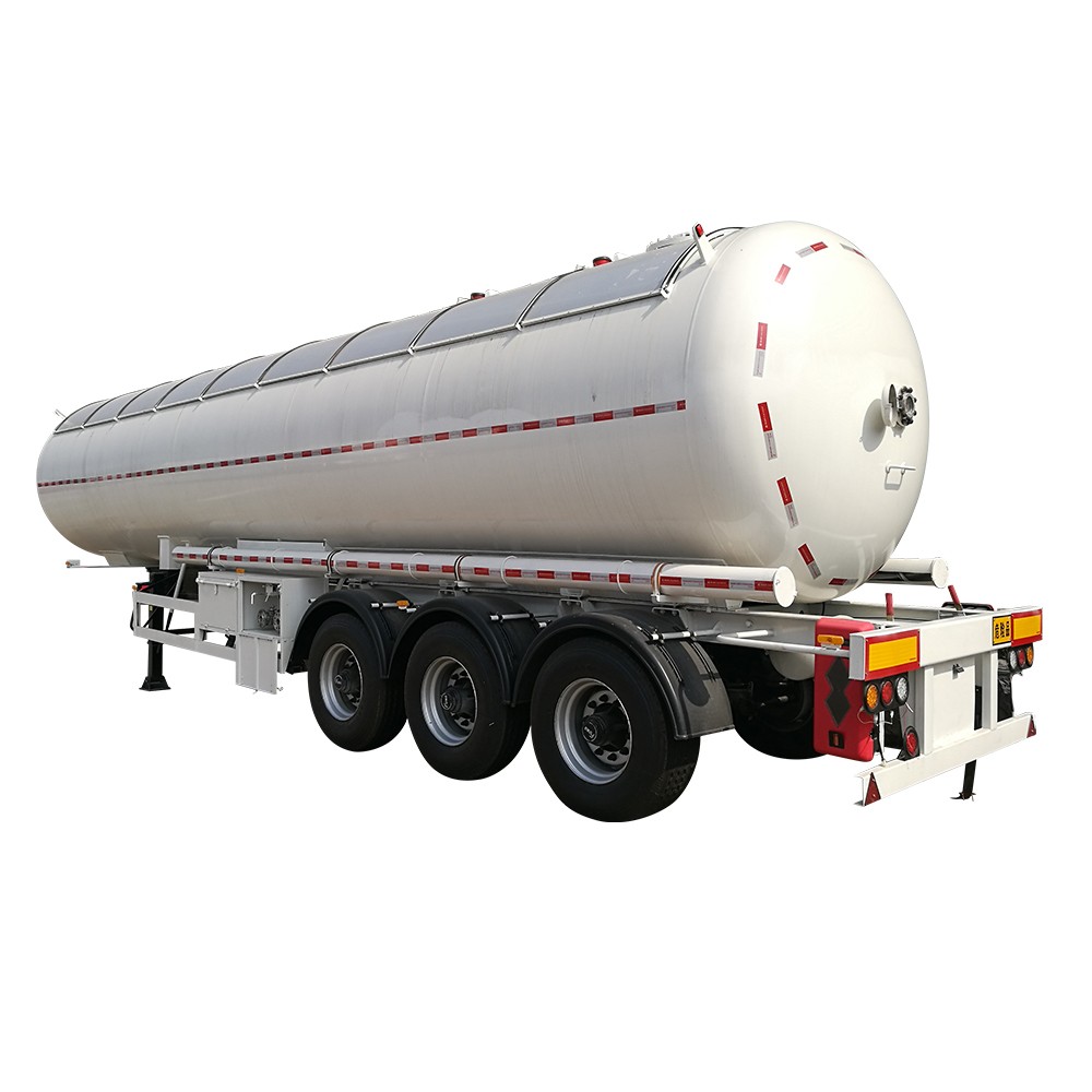 تریلر نیمه جانبی 3 Axle 56000 Liter Lpg با سایبان