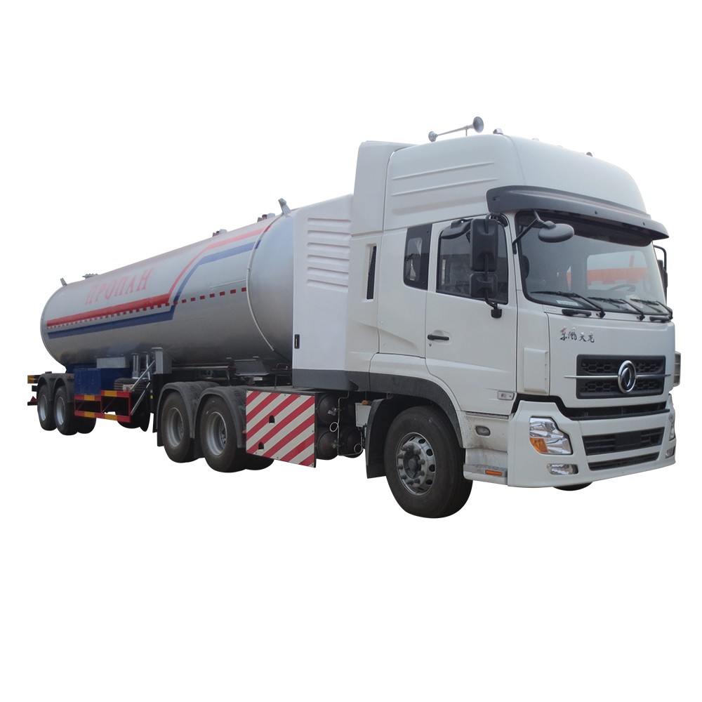 نیم تریلر 2 محور 40.5 Cbm 17 Ton Lpg Tanker